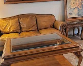 Haverty's Leather sofa with loveseat