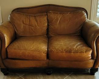 Haverty's leather loveseat(with matching sofa)