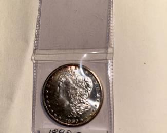1880 S Morgan silver dollar. Beautiful condition with nice toning!!!