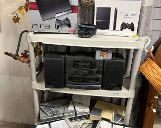 PS 3 by SONY, Play Station 2 = PS2, Philips DVD, Emerson VCR EWV401, Magnavox VDR & more...