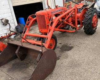 Late 1940's - 1950s CA  Allis Chalmers tractor CA. With additional bucket and Disc. (not shown in this pic)