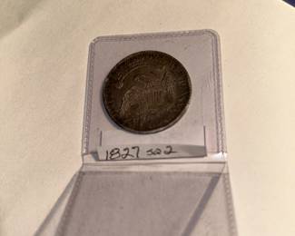 The reverse of the1827 Bust half dollar.