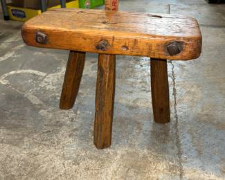 A very old and sturdy, milking stool!