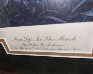 A close up of the WI DUCKS UNLIMITED print