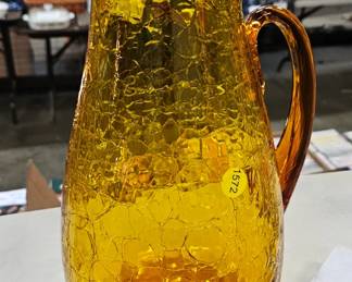 CRAZED GLASS TALL PITCHER