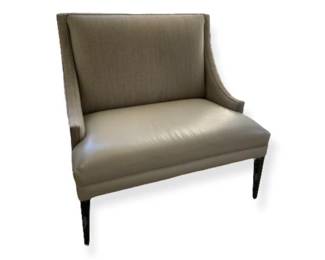 $380 USD      Grey/Ivory Leather Herringbone Wool Upholstery Lounge Chair GM38-10588     Upgrade any living room, den, or home office with this modern armchair. This chair has clean, modern lines, with a square back and arms and tapered black  legs. This accent chair completes the look in any space, traditional or contemporary.

DETAILS + DIMENSIONS: 42w x 19s x 25d x 40h

CONDITION: This piece is in very good condition.  Please refer to photo's for a more detailed look at condition. We make every attempt to list and photograph any defects or signs of wear that are significant to this sale.

LOCAL PICK UP Germantown, MD.  Contact us      https://goodbyhello.com/products/grey-and-ivory-leather-and-herringbone-wool-upholstery-lounge-chair-gm38-10589?_pos=1&_sid=5a6325a3d&_ss=r