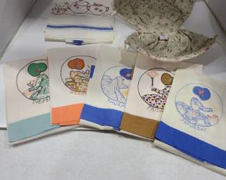 Tea towels and a Thistledown coozie