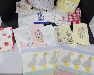 Embroidered napkins hand towels and more