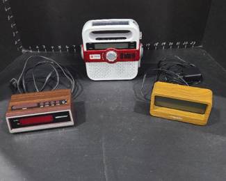 American Red Cross weather radio and 2 alarm clocks