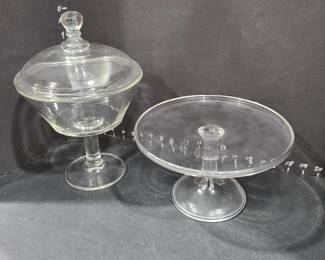 Candy dish and cake plate