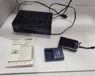 Sony Dream Machine alarm clock and Canon digital camera
