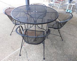 Wrought iron table and chairs 