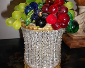 Art Deco Czech crystal table lamp 