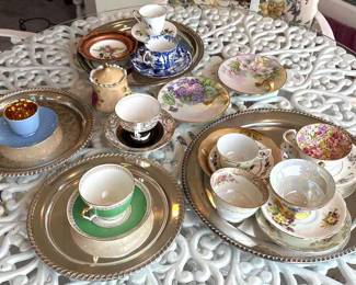 Albert Gilles Copper Art, Figgjo Flint, Royal Crown Derby Other Tea Cups 
