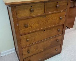 Vintage 6 Drawer Oak Dresser