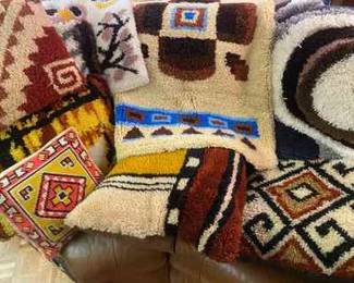 Latch Hook Rug, Pillows, Wall Hanging 