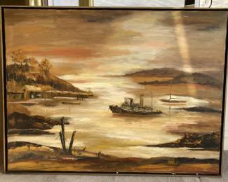 MCM M. McMahon Seascape Painting