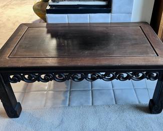 Chinese Carved Wood Low Table