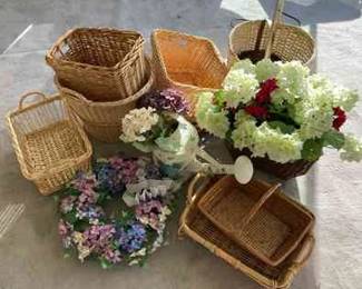 Baskets And Artificial Florals