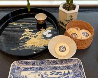 Japanese Enamel Tray Other Items