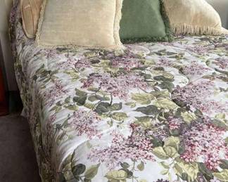 Brass Double Bed, Mattresses, Memory Foam Topper And All Linens 