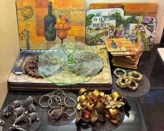 Depression Glass Octagonal Tidbit Tray Tabelscape Items