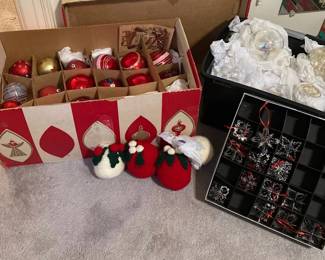 All Glass Christmas Bulbs And Metal Ornaments