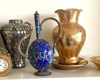 Silver Indian Vase, Peacock Vase And More