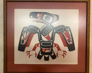Northwest Coast Raven Silkscreen By Peter Hilgeford