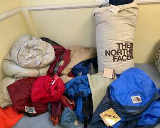 Vintage REI North Face Sleeping Bags, Lowe Ruck Sacks  More