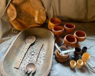 Carved Wooden Serving Pieces