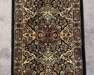 Vintage Silk Rug, 32x19in