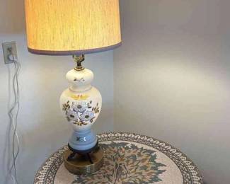 Frosted Glass With Applique Table Lamp, Mosaic Tile Table Jordan