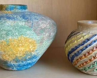 Rainbow Colored Pottery