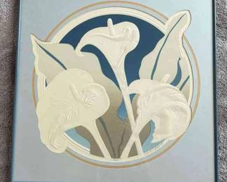 Signed David Allgood Embossed Serigraph Calla 