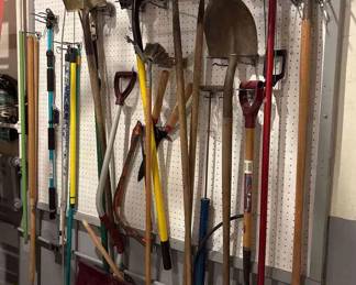 A Wall Of Garden Tools