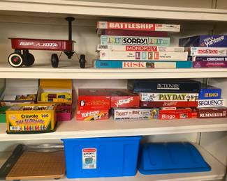 Games, Crayons,Red Wagon Toy Box  More 