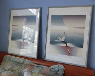 Pair of signed art