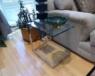 Chrome & glass nesting/side tables