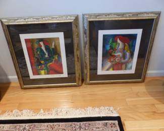 Pair of signed art