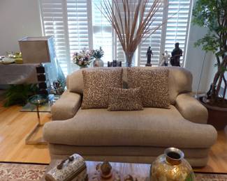 Neutral loveseat