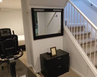 Wall mirror, cabinet