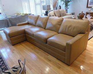 Leather sectional sofa
