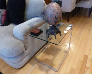 Chrome & glass nesting/side tables