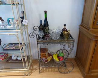 Metal bar cart