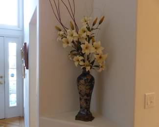 Decorative vase and flower arrangement