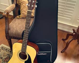 Fender guitar and Road Runner hard guitar case.