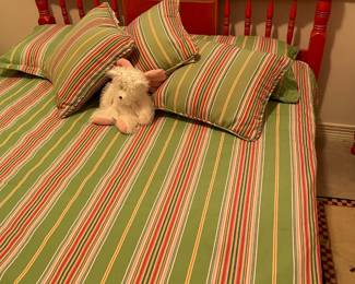 Ole' headboard. Pottery Barn Duvet set.