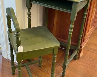 Child's vintage desk and chair.