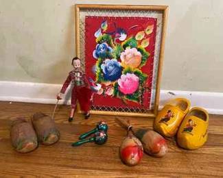 Spanish Bull Fighter Doll Maracas Dutch Clogs More